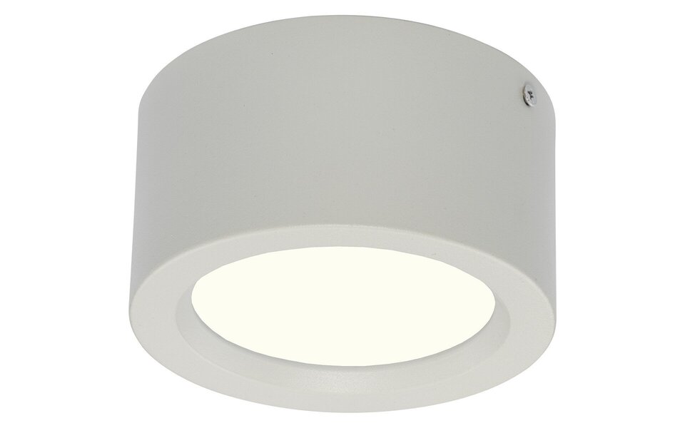 HLW LED LED Downlight Surface Mounted Round High 10W - Natural White 4200K - Matte White Aluminum Ø140mm