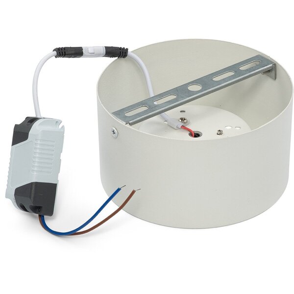 HLW LED LED Downlight Opbouw Rond Hoog 10W - Natuurlijk Wit 4200K - Mat Wit Aluminium Ø140mm