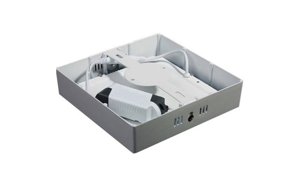 HLW LED Opbouw LED Downlight 18W - Natuurlijk Wit 4200K - Vierkant Mat Wit Aluminium 225mm