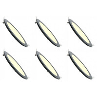 LED Downlight Slim 6 Pack - Inbouw 3W Dimbaar Warm Wit