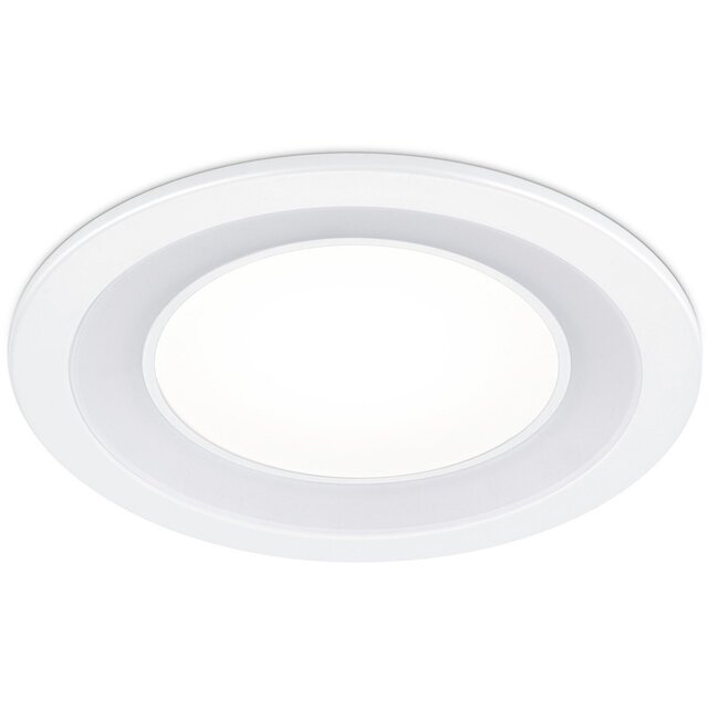 Ronde mat witte inbouw LED spot 10W warm wit 3000K met 1040 lumen lichtopbrengst