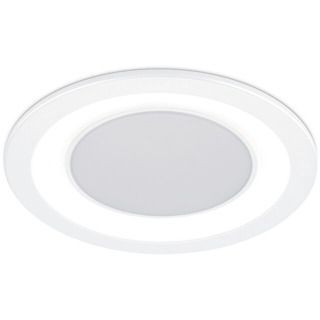 HLW LED LED Spot Recessed LED Downlight 10W Warm White 2700K–3000K Round Matte White Ø140mm