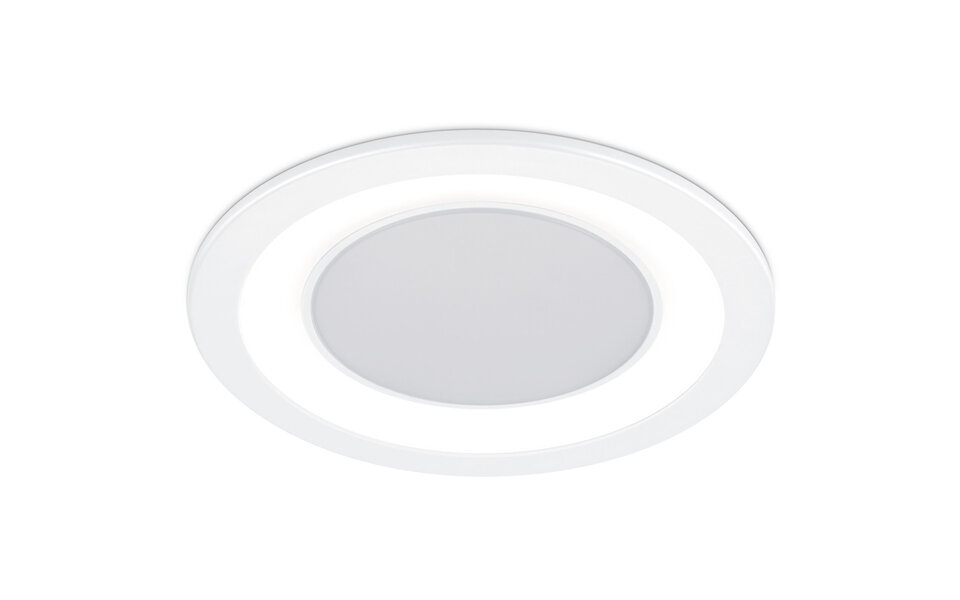 HLW LED LED Spot Recessed LED Downlight 10W Warm White 2700K–3000K Round Matte White Ø140mm
