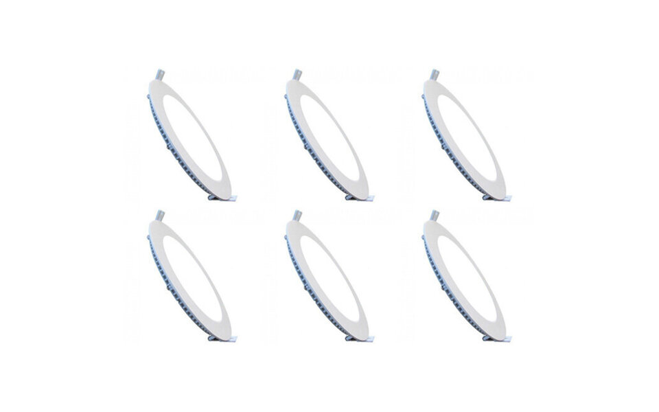 HLW LED Inbouw LED Downlight 6W - Koud Wit 6000K - Rond - 6 Pack - Energiezuinig