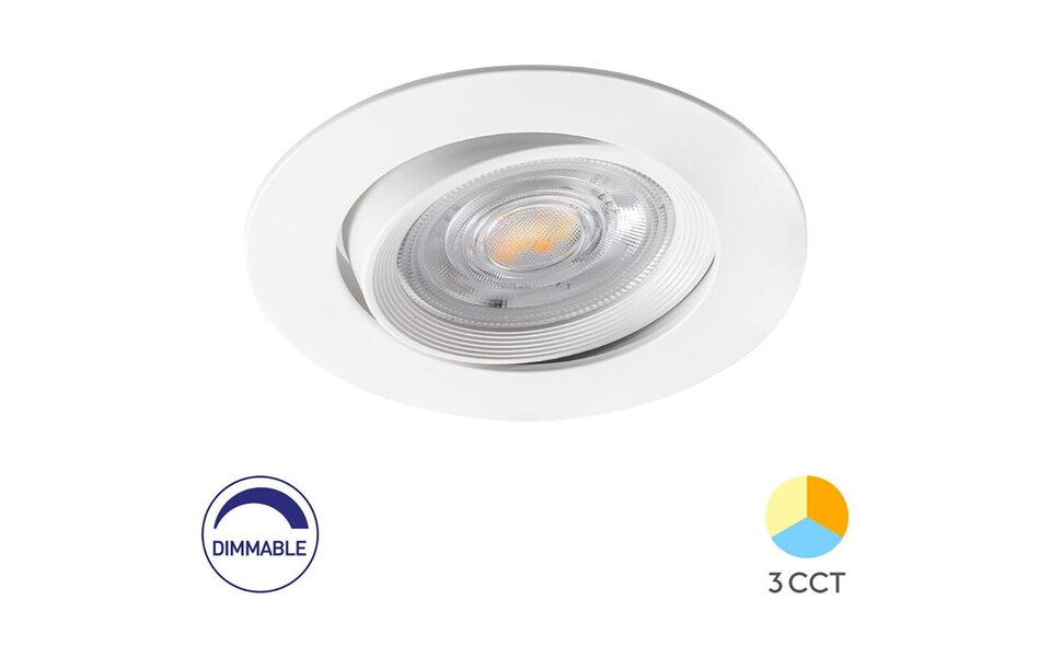 HLW LED Brinton LED Spot 7W - Dimbare Inbouw LED Downlight Warm Wit 2700K–3000K