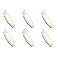 LED Downlight Slim 6W - Recessed Round Warm White 2700K