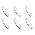 Dimmable Recessed LED Downlight 6W - Natural White 4200K - Slim & Stylish Ø120mm 6 Pack