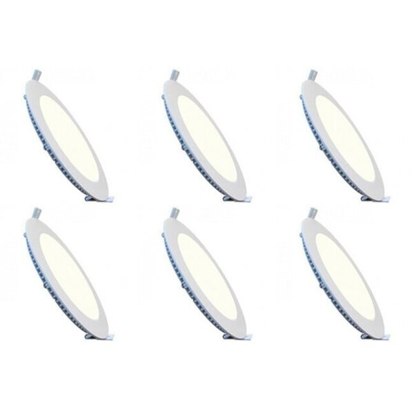 HLW LED Dimbare Inbouw LED Downlight 6W - Natuurlijk Wit 4200K - Slim & Stijlvol Ø120mm 6 Pack