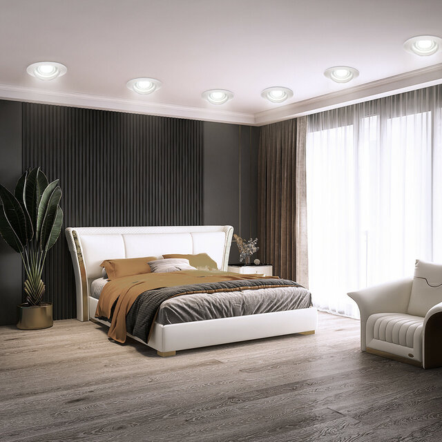 Ronde witte LED inbouwspot 5W met koel wit licht 6500K en 370 lumen verlichting Ronde witte LED inbouwspot 5W met koel wit licht 6500K en 370 lumen verlichting