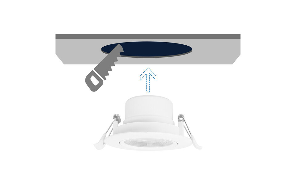 HLW LED LED Spot - Inbouw LED Downlight 5W Koud Wit 6000K Daglicht Wit - Aigi Lola HLW LED LED Spot - Inbouw LED Downlight 5W Koud Wit 6000K Daglicht Wit - Aigi Lola