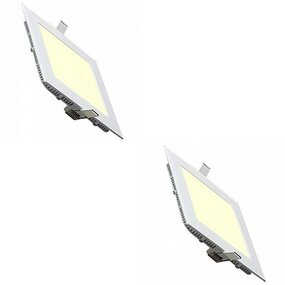 LED Downlight Slim 2 Pack - Inbouw LED Downlight 15W Warm Wit LED Downlight Slim 2 Pack - Inbouw LED Downlight 15W Warm Wit