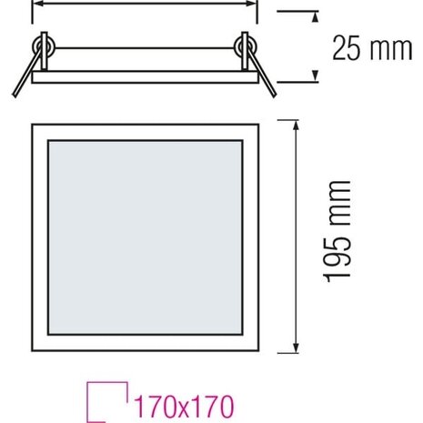 Inbouw lengte Inbouw lengte