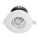 Ronde Inbouw LED Spot 6W - Waterdicht IP65, Natuurlijk Wit 4200K, Mat Wit Aluminium