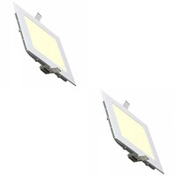 LED Downlight Slim 2 Pack - Recessed Square 3W Warm White 2700K