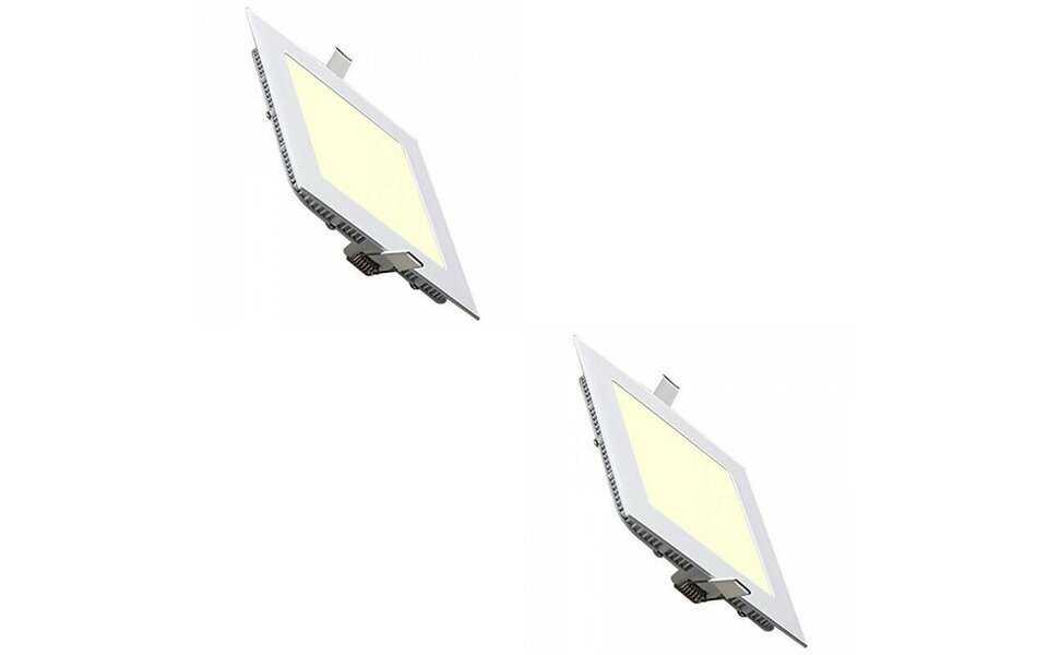 HLW LED LED Downlight Slim 2 Pack - Recessed LED Downlight 3W Warm White 2700K, Matte White Aluminum