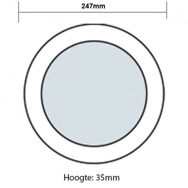 HLW LED LED Downlight Pro 20W - Opbouw LED Lamp Neutraal Wit 4000K Mat Wit Ø247mm HLW LED LED Downlight Pro 20W - Opbouw LED Lamp Neutraal Wit 4000K Mat Wit Ø247mm