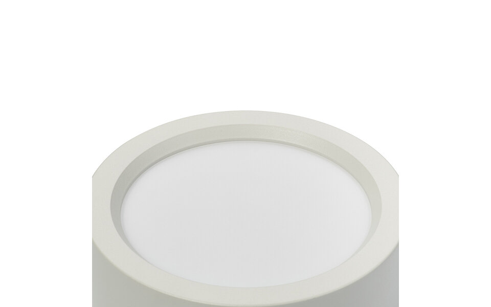HLW LED LED Downlight Opbouw Rond Hoog 15W - Natuurlijk Wit 4200K, Mat Wit Aluminium HLW LED LED Downlight Opbouw Rond Hoog 15W - Natuurlijk Wit 4200K, Mat Wit Aluminium