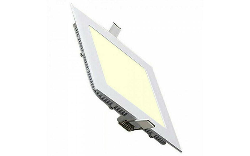 HLW LED LED Downlight Slim 2 Pack – Recessed Square 18W LED Lamp Warm White 2700K