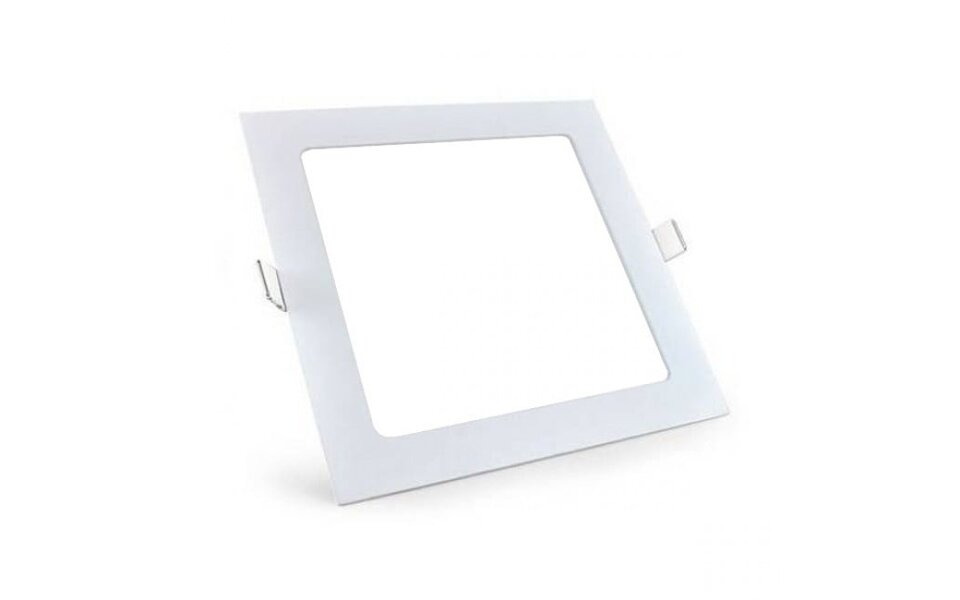 HLW LED Recessed LED Downlight Slim 6W - Square Matte White, Cool White 6000K