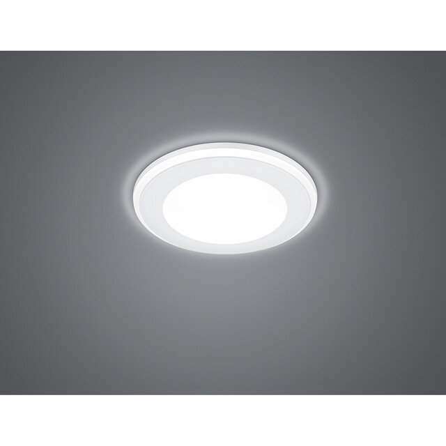 HLW LED LED Spot Recessed LED Downlight 5W Warm White 2700K–3000K Round Matte White Plastic