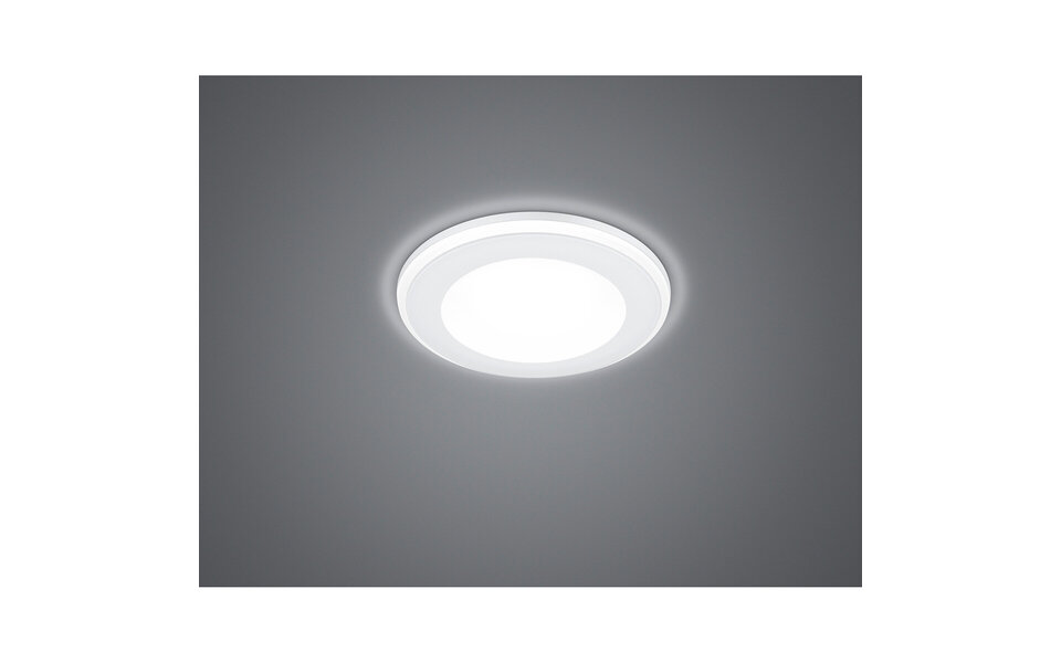 HLW LED LED Spot Recessed LED Downlight 5W Warm White 2700K–3000K Round Matte White Plastic