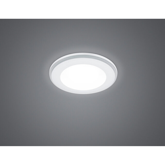 HLW LED LED Spot Recessed LED Downlight 5W Warm White 2700K–3000K Round Matte White Plastic