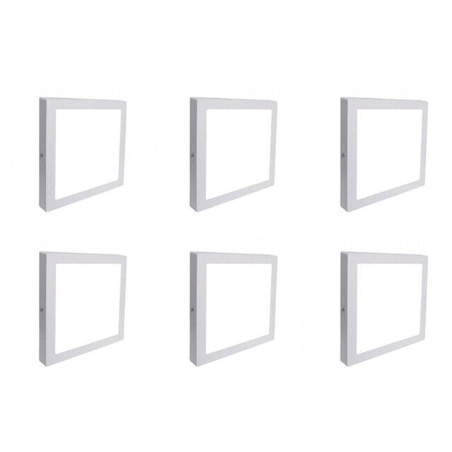 LED Downlight 6 Pack - Opbouw LED Downlight 18W Koud Wit 6000K Binnenverlichting