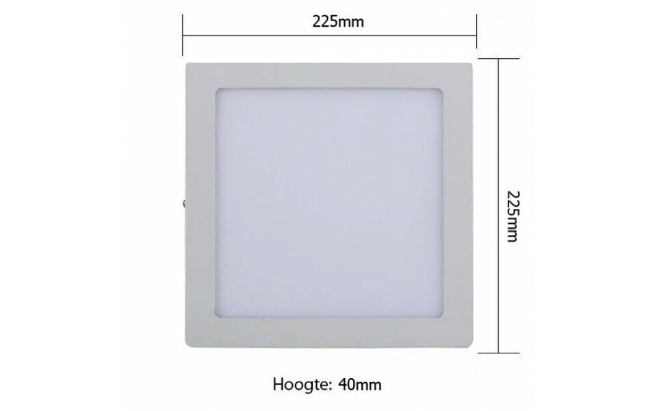 HLW LED LED Downlight 6 Pack - Surface-Mounted Square 18W LED Lamp, Bright Cool White 6000K
