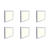 LED Downlight 6 Pack - Surface-mounted Square 12W Natural White 4200K LED Downlight 6 Pack - Surface-mounted Square 12W Natural White 4200K
