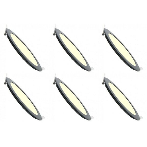 HLW LED LED Downlight Slim 6 Pack - Inbouw Dimbaar 6W LED Lamp Warm Wit 2700K HLW LED LED Downlight Slim 6 Pack - Inbouw Dimbaar 6W LED Lamp Warm Wit 2700K