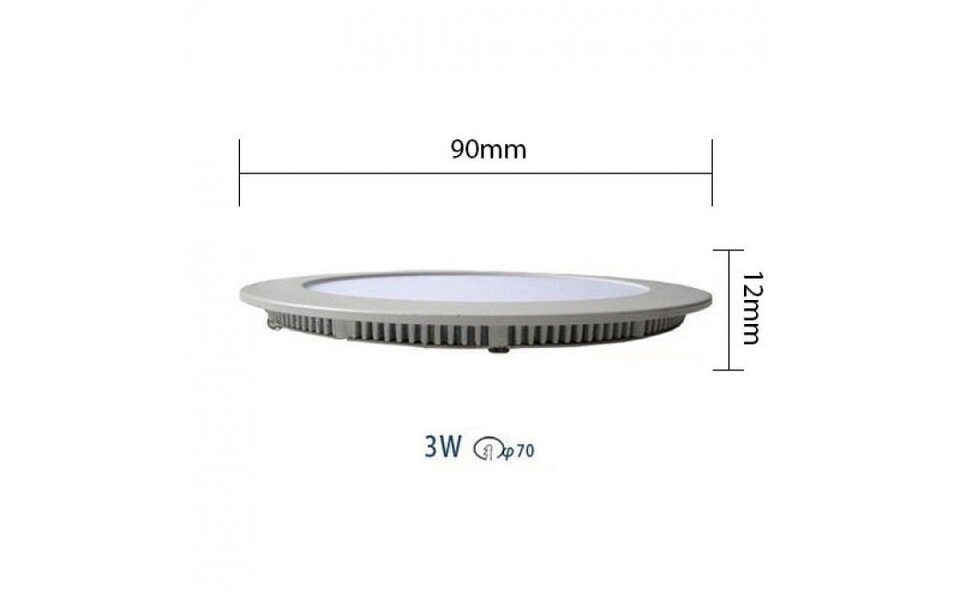 HLW LED Recessed LED Downlight Slim 6 Pack - Dimmable 3W LED Lamp Cool White 6000K