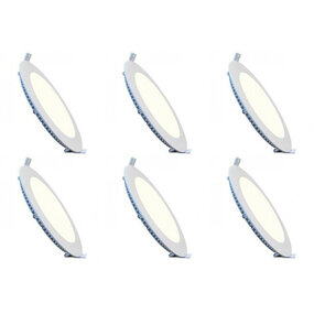 LED Downlight Slim 6 Pack - Inbouw LED Downlight 6W Ø120mm LED Downlight Slim 6 Pack - Inbouw LED Downlight 6W Ø120mm