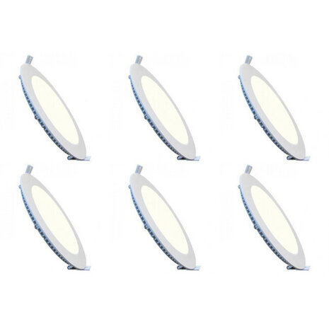 LED Downlight Slim 6 Pack - Inbouw Rond Ø120mm 6W LED lamp Natuurlijk Wit LED Downlight Slim 6 Pack - Inbouw Rond Ø120mm 6W LED lamp Natuurlijk Wit