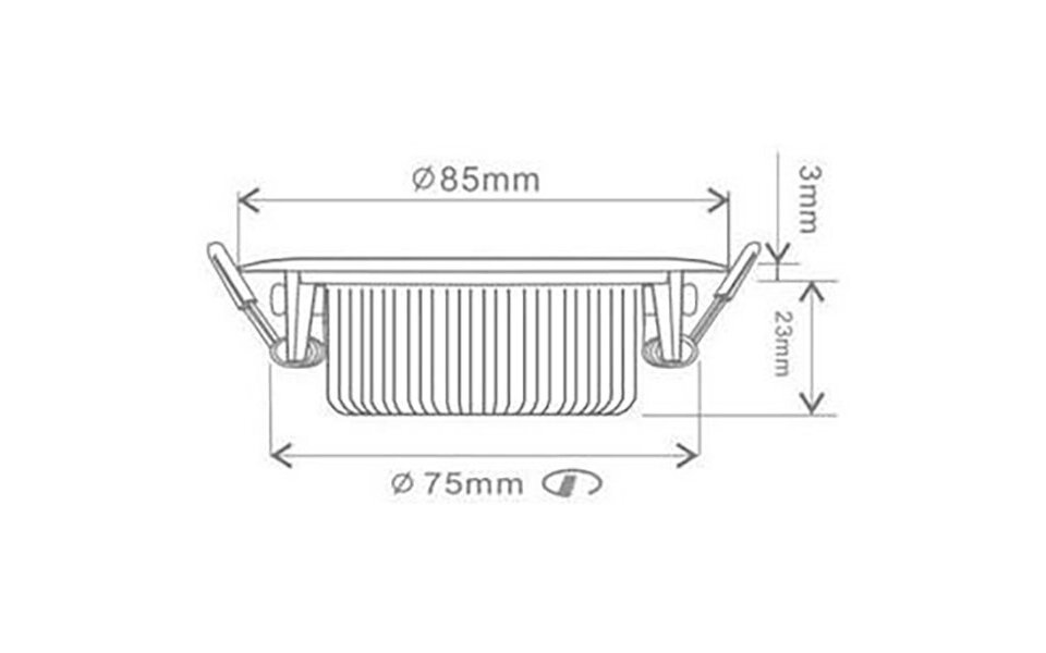 EcoDim EcoDim 5W Recessed LED Downlight Spotlight - Dimmable, Waterproof & Warm White 2700K–3000K