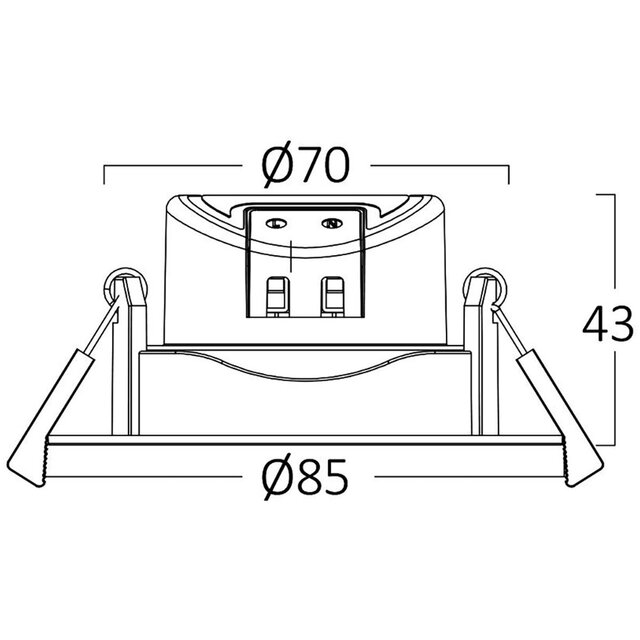 HLW LED Round Dimmable LED Recessed Spotlight 7W - Warm White, Neutral White & Daylight White
