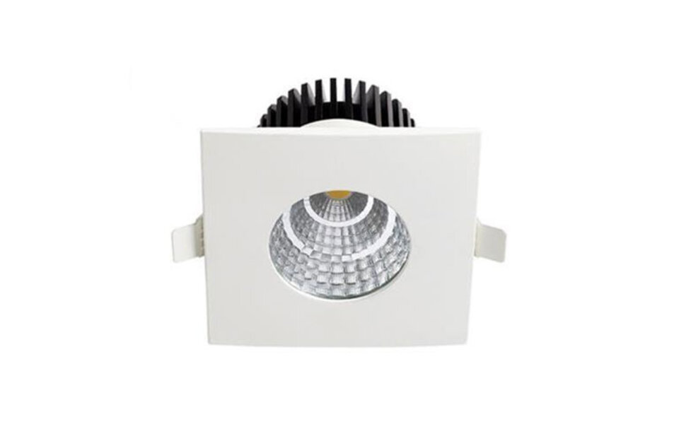 HLW LED LED Spot 6W - Waterdichte Vierkante Inbouw LED Downlight IP65 Natuurlijk Wit