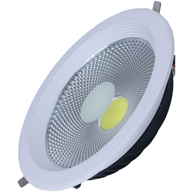 rond witte LED downlight 30W inbouwlamp met koel wit licht 6400K en hoge lichtopbrengst 2205 lumen