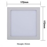 HLW LED LED Downlight Pro - Surface Mounted Square 12W LED Lamp Warm White 2700K–3000K