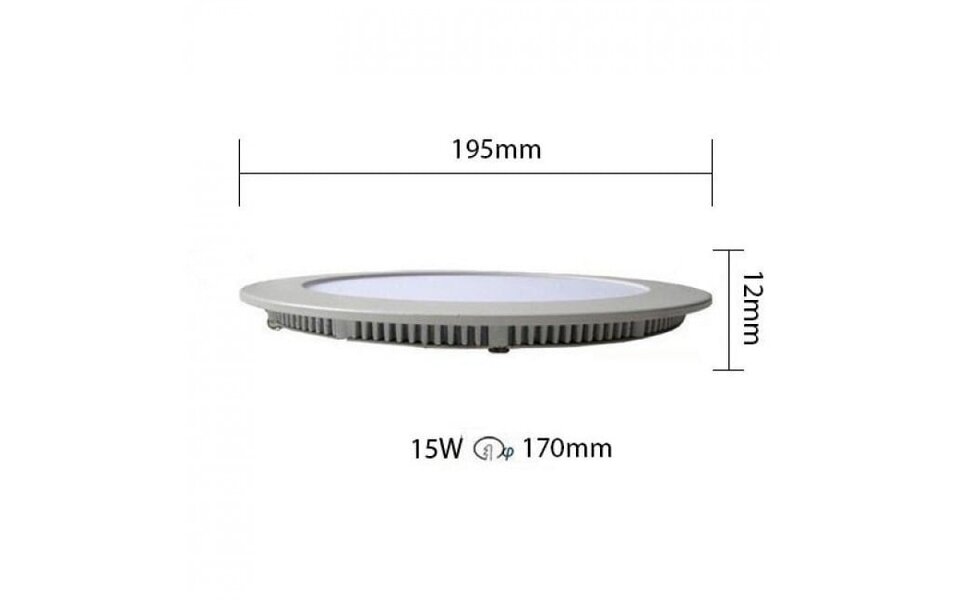 HLW LED LED Downlight Slim 6 Pack - Inbouw Rond 15W LED Lamp Warm Wit 2700K