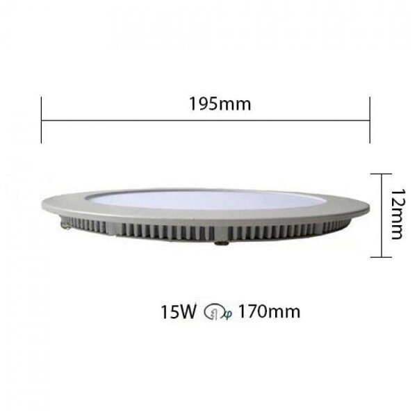 HLW LED LED Downlight Slim 6 Pack - Inbouw Rond 15W LED Lamp Warm Wit 2700K HLW LED LED Downlight Slim 6 Pack - Inbouw Rond 15W LED Lamp Warm Wit 2700K