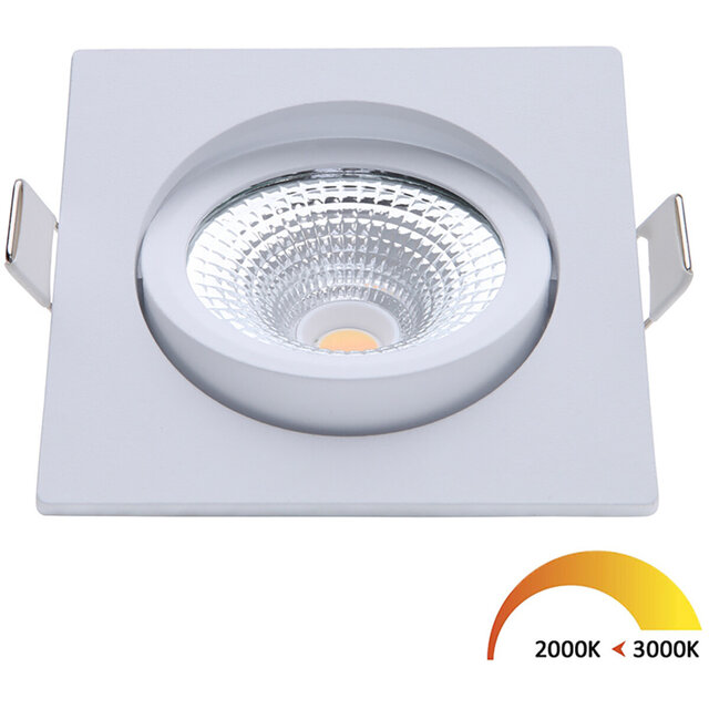 Ronde dimbare inbouw LED spot 5W warm wit 3000K waterdicht met 450 lumen lichtopbrengst