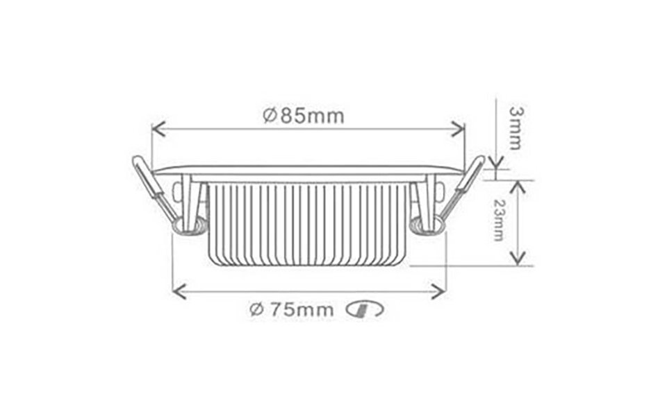 EcoDim EcoDim Recessed LED Downlight 5W Dimmable Waterproof Warm White 2700K–3000K