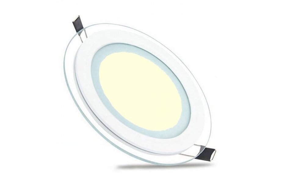 HLW LED Recessed LED Downlight Slim 15W - Warm White 2700K–3000K, Ø200mm, Matte White Glass