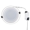 HLW LED LED Downlight Slim Recessed Round 12W - Natural White 4200K - Matt White Glass Ø160mm