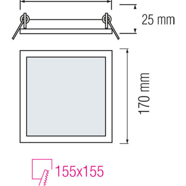 HLW LED LED Downlight Slim 2 Pack - Inbouw LED Downlight 12W Koud Wit 6000K Vierkant HLW LED LED Downlight Slim 2 Pack - Inbouw LED Downlight 12W Koud Wit 6000K Vierkant