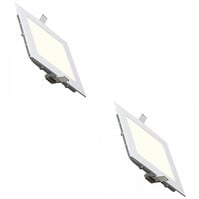 LED Downlight Slim 2 Pack - Inbouw Vierkant 3W Natuurlijk Wit