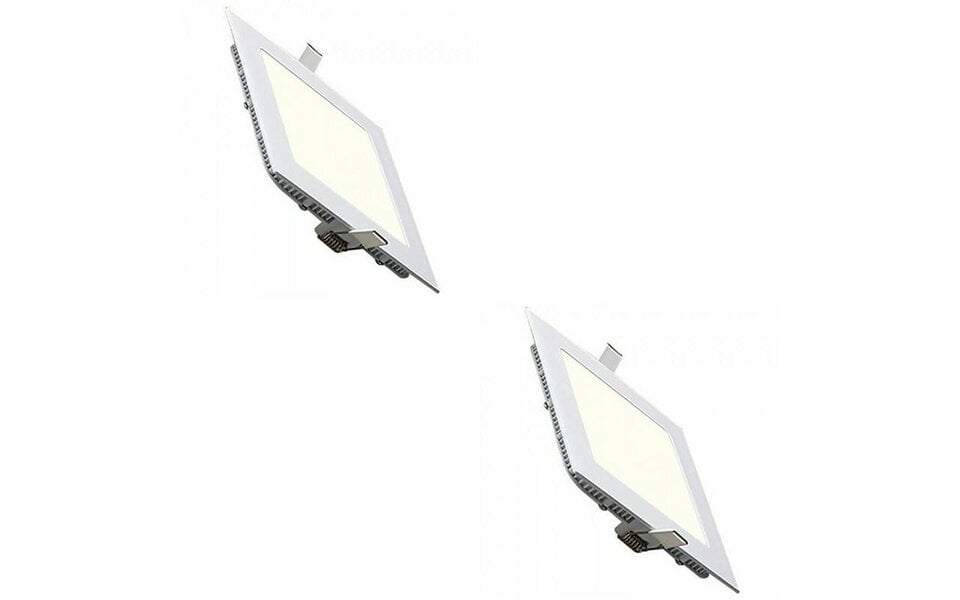 HLW LED LED Downlight Slim 2 Pack - Inbouw LED Downlight Vierkant 6W Natuurlijk Wit 4200K