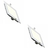 LED Downlight Slim 2 Pack - Inbouw Vierkant 6W LED Lamp Natuurlijk Wit Binnenverlichting