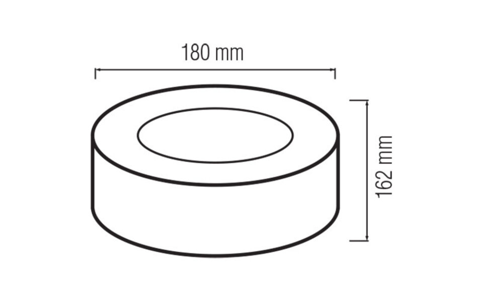 HLW LED LED Downlight Surface Mounted Round High XL 15W - Natural White 4200K - Matte Black HLW LED LED Downlight Surface Mounted Round High XL 15W - Natural White 4200K - Matte Black