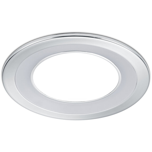 ronde inbouw LED spot 10W mat chroom met warm wit licht 3000K en 1040 lumen